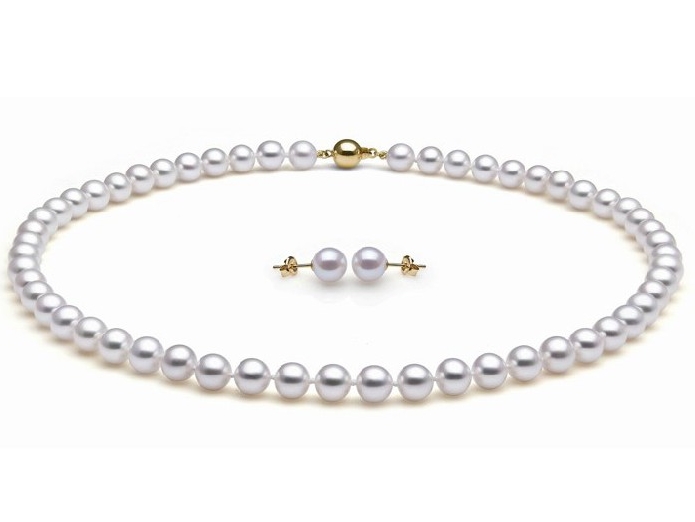 Full Set of 7-7.5 mm White Akoya Pearls AA+/AAA Full Set of 7-7.5 mm White Akoya Pearls AA+/AAA